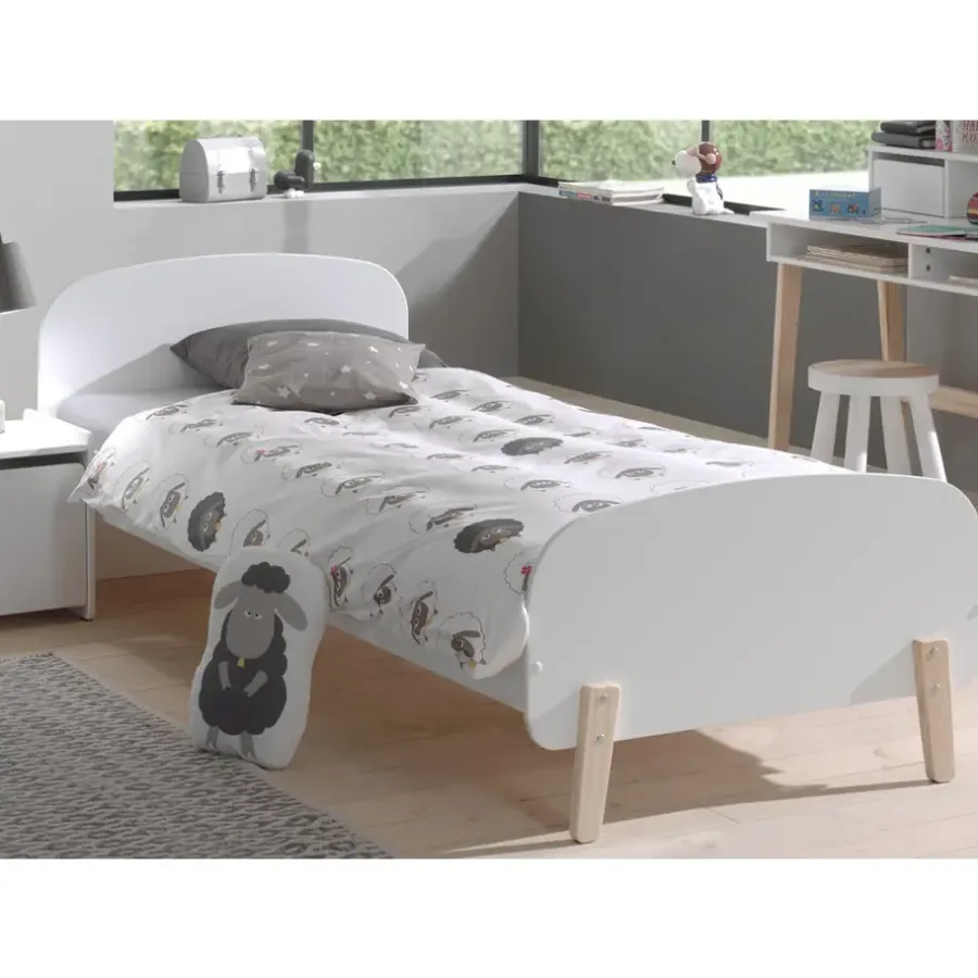 Kinderbedden-Vipack bed Kiddy - wit - 72,5x95x205,5 cm
