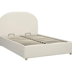 2-Persoons Bedden|Twijfelaars-Vipack bed Moon met opbergruimte - wit - 140x200 cm