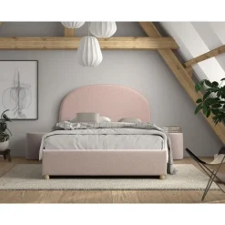 2-Persoons Bedden|Twijfelaars-Vipack bed Moon met opbergruimte - roze - 140x200 cm