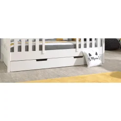 Kinderbedden-Vipack Bedlade/rolbed Huisbed - wit - 19x97x198 cm