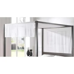 Kinderbedden-Vipack canvas Pino hemelbed - wit - 205x135x195 cm