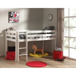 Kinderbedden-Vipack halfhoogslaper Pino - wit - 114x105,3x209,3 cm