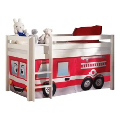 Kinderbedden-Vipack halfhoogslaper Pino - wit - 114x105,3x209,3 cm