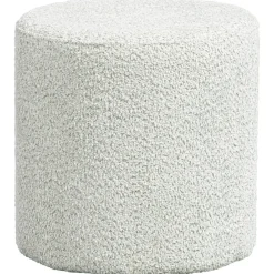 Poefen-Vipack poef Moon - 41x41 cm - Mint bouclé stof
