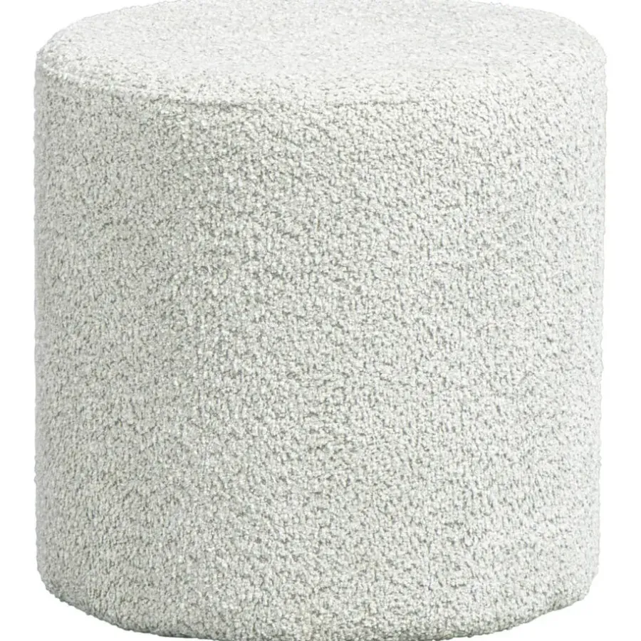 Poefen-Vipack poef Moon - 41x41 cm - Mint bouclé stof