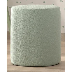 Poefen-Vipack poef Moon - 41x41 cm - Mint bouclé stof