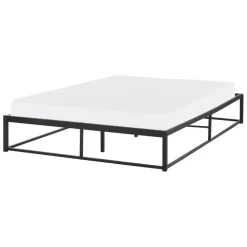 Beliani VIRY - Tweepersoonsbed - Zwart - 140 x 200 cm - Metaal