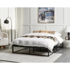 Beliani VIRY - Tweepersoonsbed - Zwart - 140 x 200 cm - Metaal