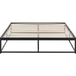 Beliani VIRY - Tweepersoonsbed - Zwart - 140 x 200 cm - Metaal