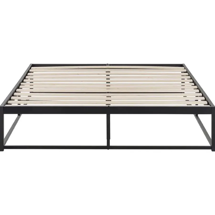 Beliani VIRY - Tweepersoonsbed - Zwart - 140 x 200 cm - Metaal