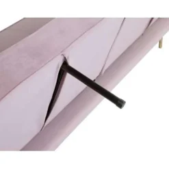 Beliani VISNES - Slaapbank 3-zits - Roze - Fluweel