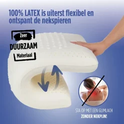 Hoofdkussens-Vitapur Hoofdkussen - Latex hoofdkussen - Verkoelend - 60x40 cm