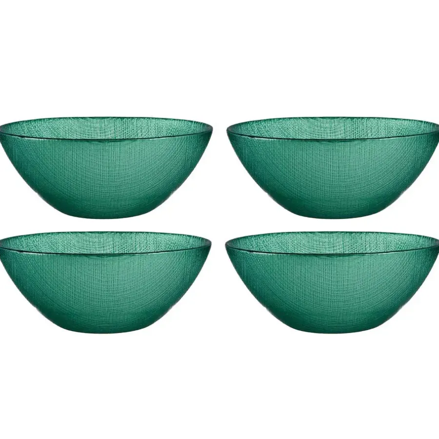 Kommen-Vivalto schaaltjes/kommetjes - Murano - glas - groen - D15 cm