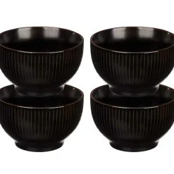 Vivalto schaaltjes/kommetjes - porselein - zwart - D14 cm