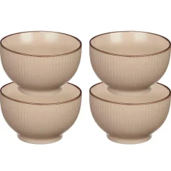 Vivalto schaaltjes/kommetjes - porselein - beige - D14 cm