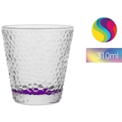 Waterglazen-Vivalto Waterglazen/drinkglazen - 6x - kleurenmix - 310 ml - 9 cm