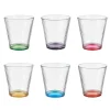 Waterglazen-Vivalto Waterglazen/drinkglazen - 6x - kleurenmix - 310 ml - 9 cm