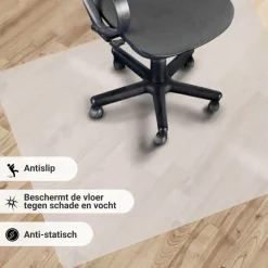 Floortex Vloerbeschermer - Antistatisch PVC - Harde vloer - 116x150 cm