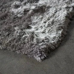 Hoogpolige Vloerkleden-Giga Meubel Vloerkleed Grijs Katoen Polyester - 160x230cm - Olav