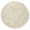 Interieur05 Vloerkleed Kinderkamer stip - Wit/Zwart - Dots - - Rond 120 Ø