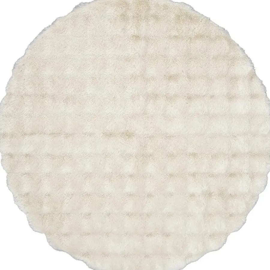 Leen Bakker Vloerkleed Oos - crème - Ø120 cm