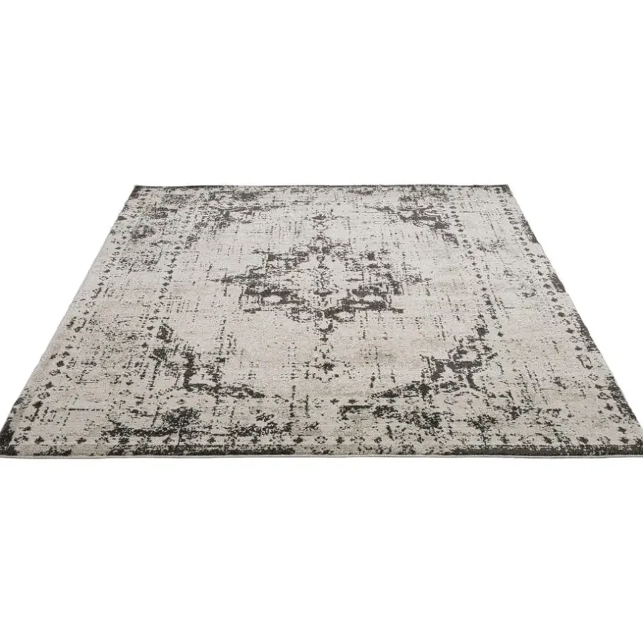 Hoogpolige Vloerkleden-Leen Bakker Vloerkleed Urali - lichtgrijs/antraciet - 200x290 cm