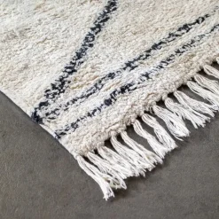 Vloerkleden-Giga Meubel Vloerkleed 120x180 - Beige & Zwart - Katoen Polyester - Vloerkleed Kabah - Giga