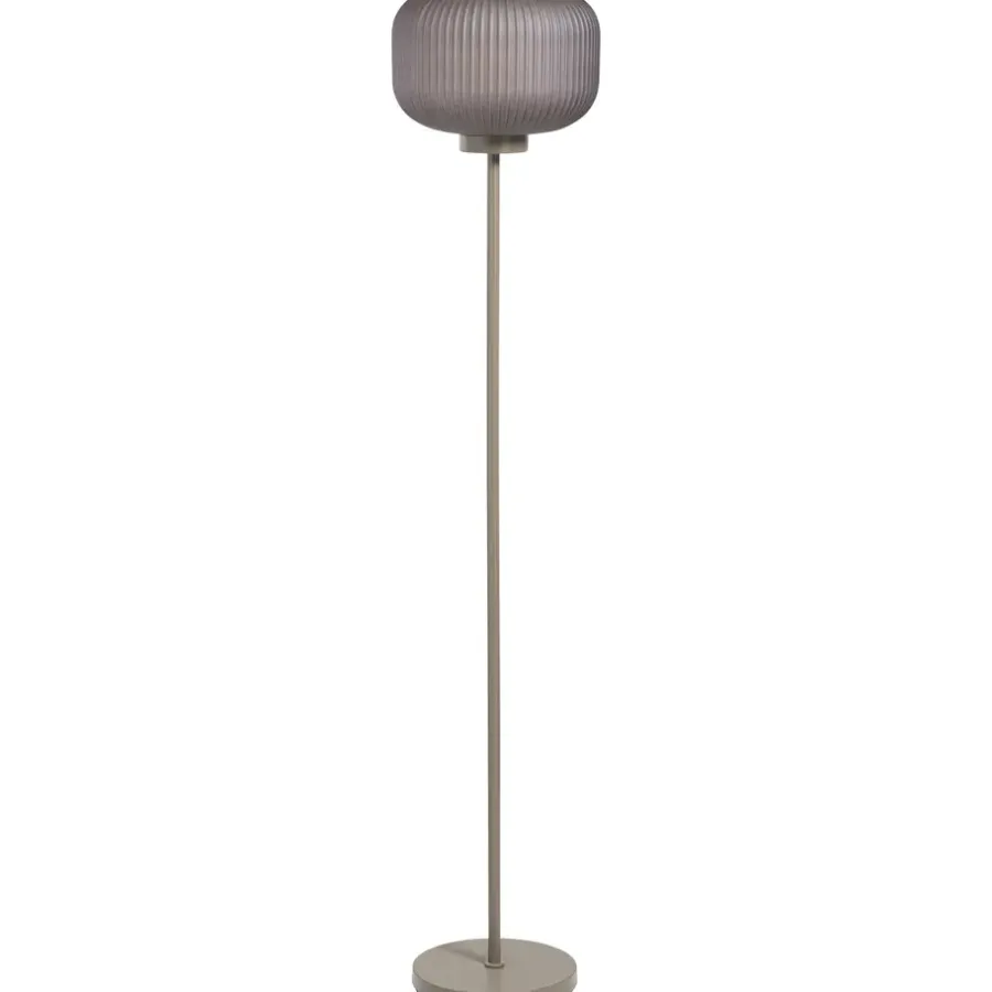 Leen Bakker Vloerlamp Ella taupe E27 - 150x30x30 cm
