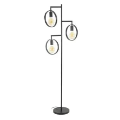 Dimehouse Vloerlamp Fabiola metaal 3-lichts - 155x50x155 cm - Metaal - Grijs