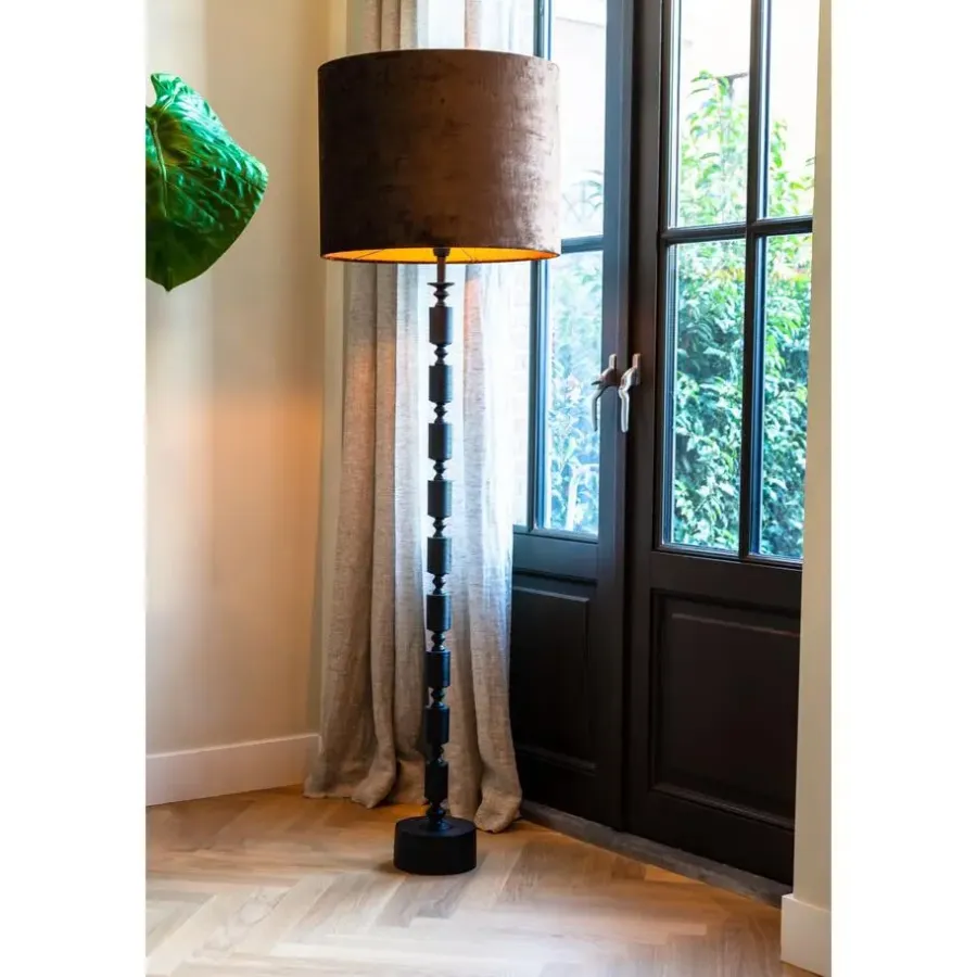 Light & Living Vloerlamp Gitaya - Zwart - Ø18cm