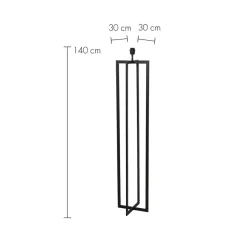 Light & Living Vloerlamp Mace - Zwart - 30x30x140cm