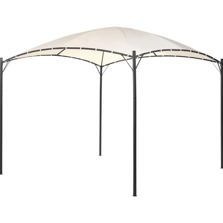 Terrasoverkappingen-Beliani VOMERO - Tuinpaviljoen - Beige - Staal