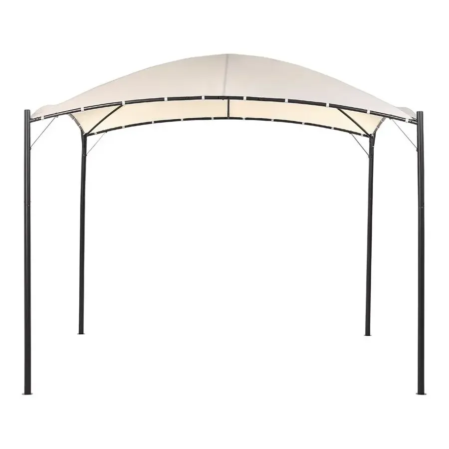 Terrasoverkappingen-Beliani VOMERO - Tuinpaviljoen - Beige - Staal