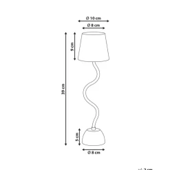 Tafellampen-Leen Bakker VOUGA - Tafellamp - Beige - Aluminium/IJzer
