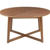 Ronde Eettafels-Leen Bakker WAIPORI - Eettafel - Donkere houtkleur - 140 cm - MDF