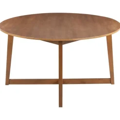 Ronde Eettafels-Leen Bakker WAIPORI - Eettafel - Donkere houtkleur - 140 cm - MDF