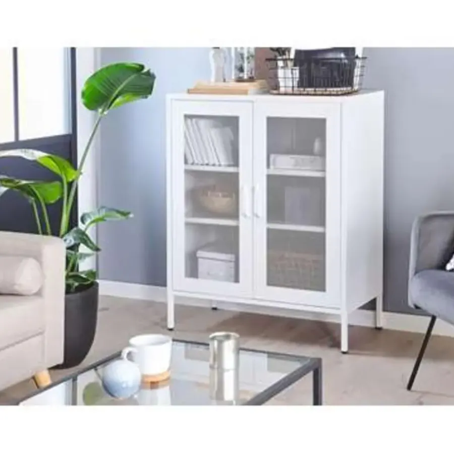 Beliani WAKATIPU - Sideboard - Wit - Staal