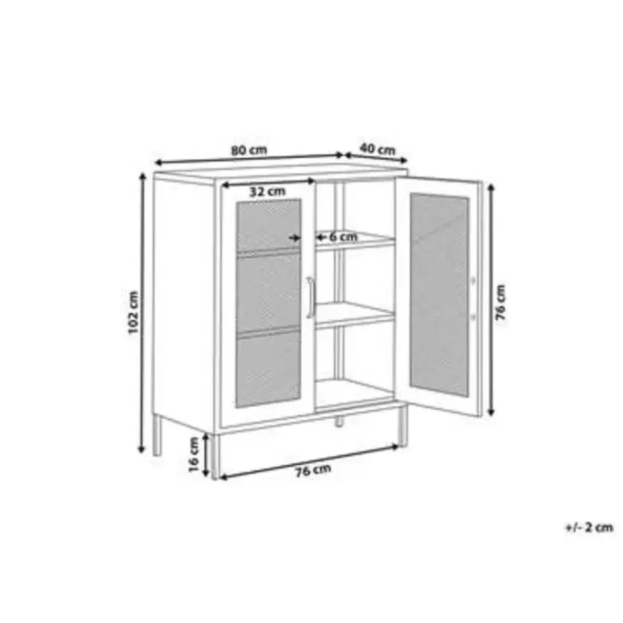 Beliani WAKATIPU - Sideboard - Wit - Staal