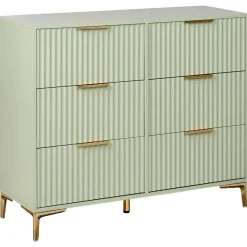 Ladekasten|Ladekasten-Leen Bakker WALCOTT - Ladekast met 6 lades - Lichtgroen - MDF