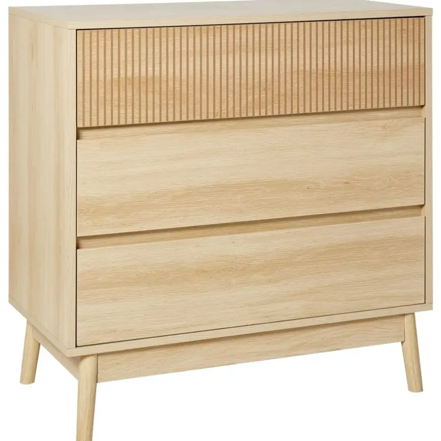 Ladekasten|Ladekasten-Leen Bakker WALES - Ladekast 3 lades - Lichte houtkleur - MDF