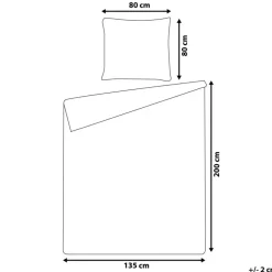 1-Persoons Dekbedovertrekken-Beliani WALLINGFORD 200 - Beddengoed - Blauw - 135 x 200 cm - Katoen