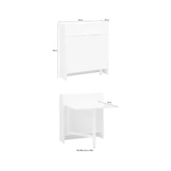 Loft24 Walter - Eettafel 84x80 cm 3-persoons in wit MDF