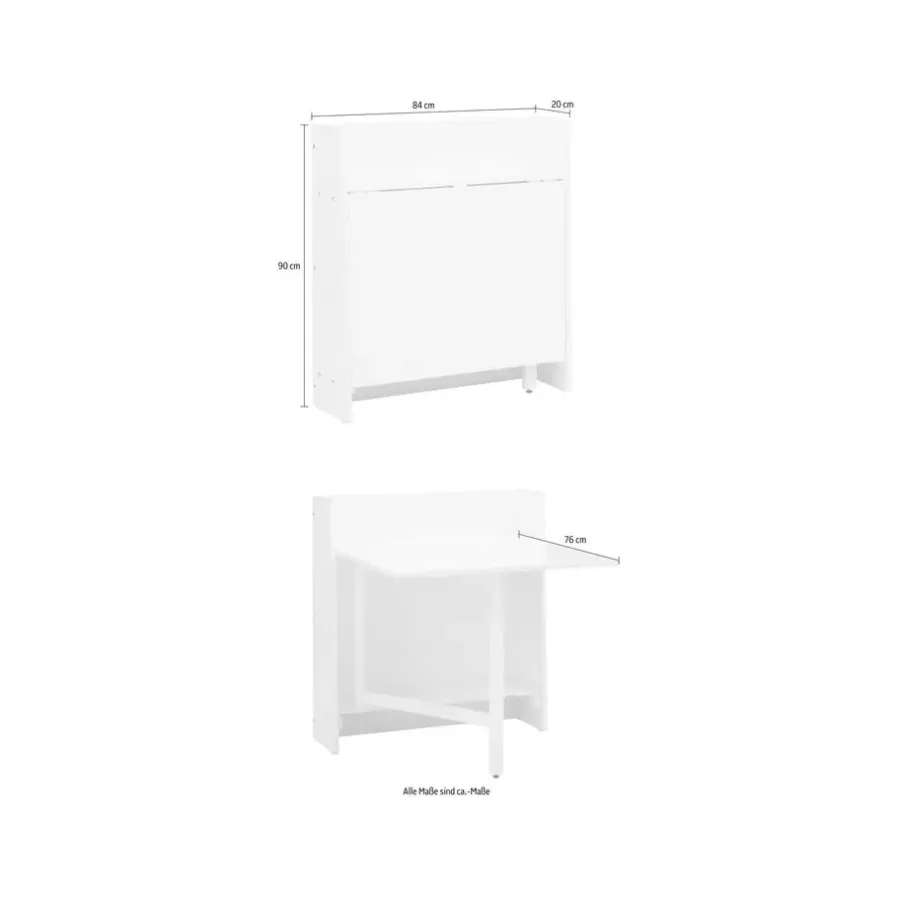 Loft24 Walter - Eettafel 84x80 cm 3-persoons in wit MDF
