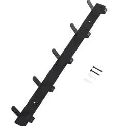 Kapstokken-ACAZA Wand Kapstok in Metaal, Hangende Muurkapstok van 49 cm Lang met 10 Haken, Zwart