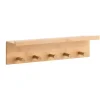 Leen Bakker Wandkapstok Hazel - naturel - 12x49x9,5 cm