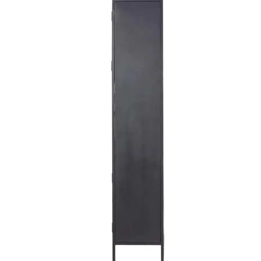 Giga Meubel Wandkast 5-deurs - Zwart Mangohout - 150x40x210 - Jenny