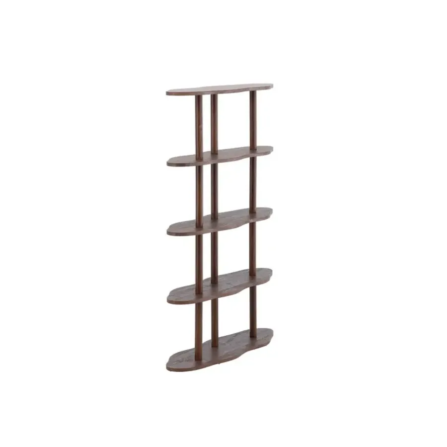 Fjôrd Wandkast Donkerbruin - 105x30x140cm - Moln