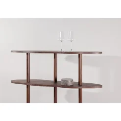 Fjôrd Wandkast Donkerbruin - 105x30x140cm - Moln