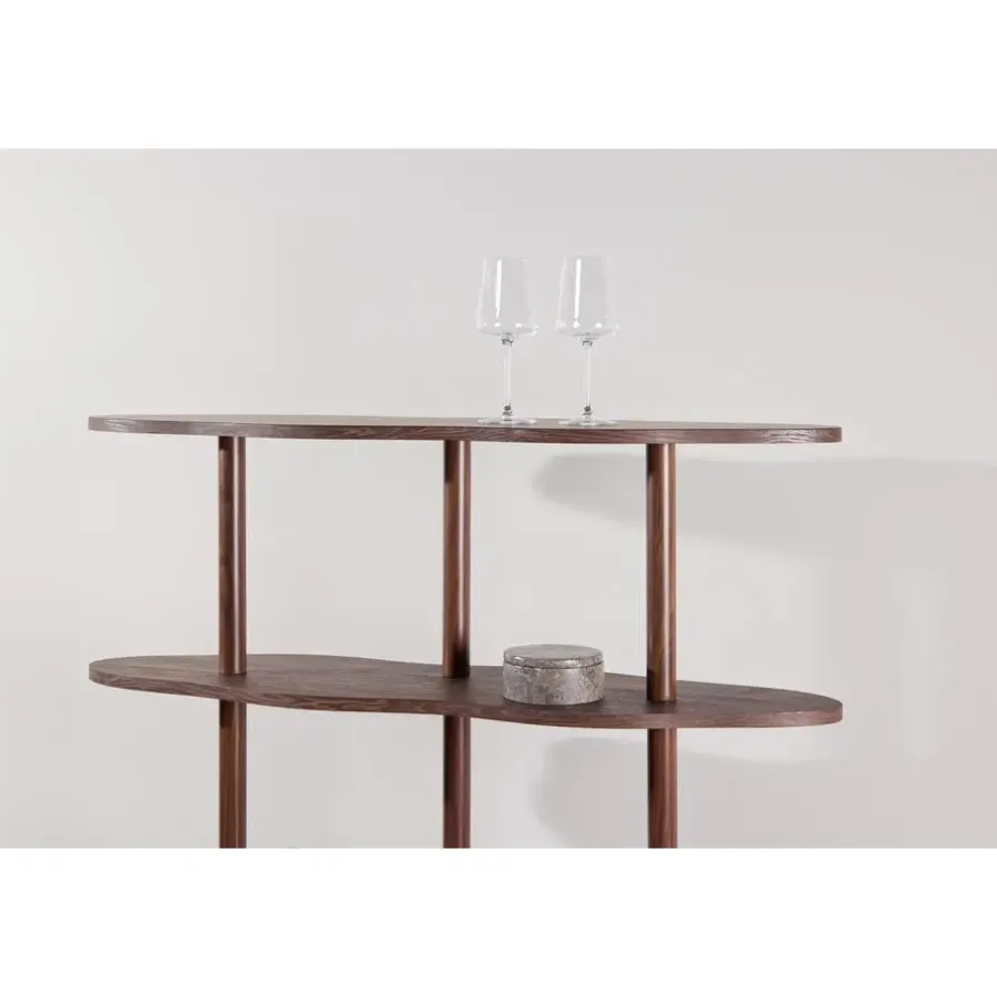 Fjôrd Wandkast Donkerbruin - 105x30x140cm - Moln