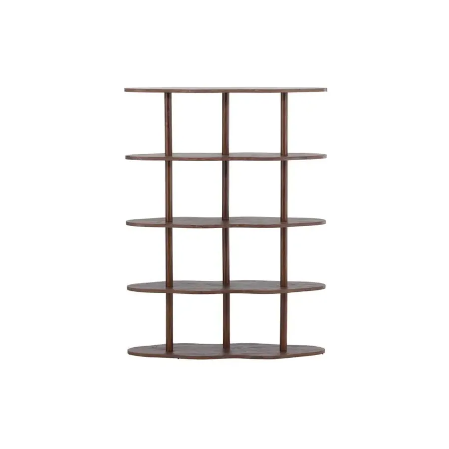 Fjôrd Wandkast Donkerbruin - 105x30x140cm - Moln